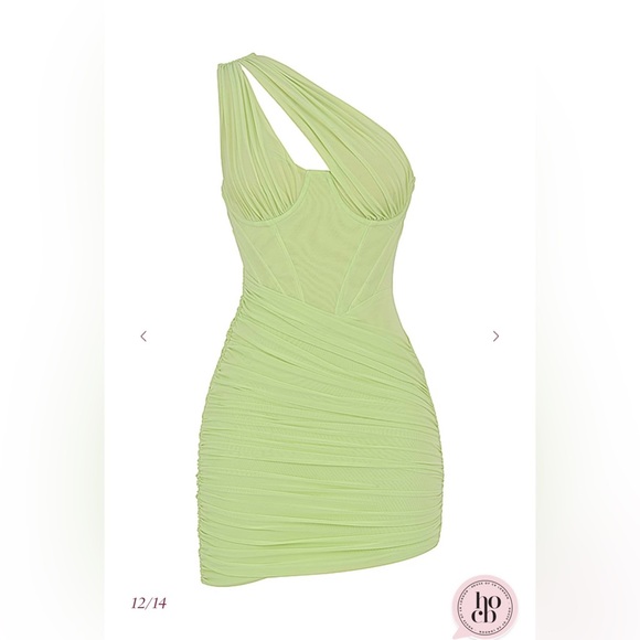 House of CB - ‘CLEMENTINE’ LIME CUT OUT MINI DRESS - Picture 10 of 16
